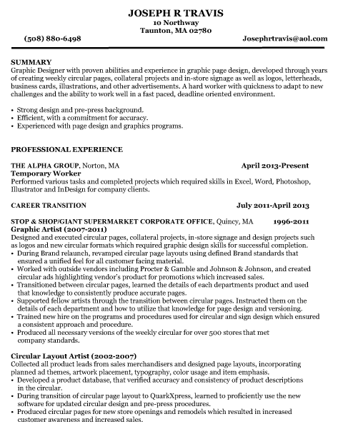 Joseph Travis resume