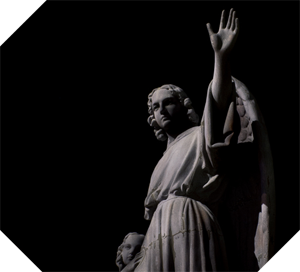 angel statue taken at night